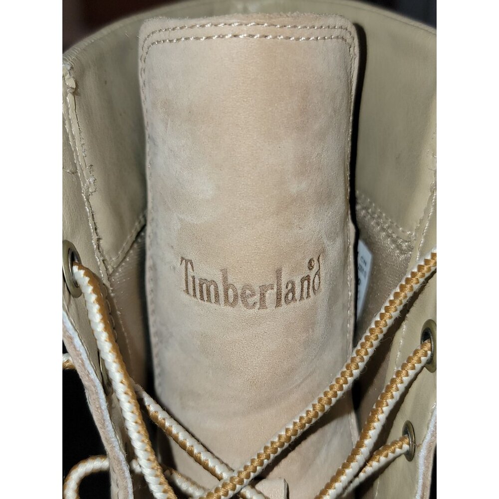 Timberland Womens Heeled Lace-Up Boots Tan Leather - Picture 9 of 11